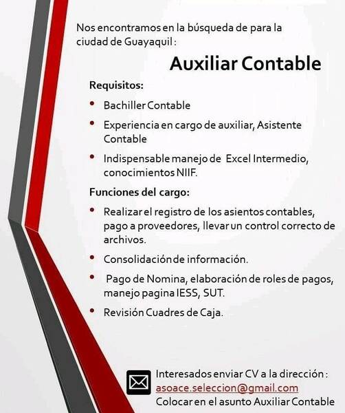Funciones de un contable para CV