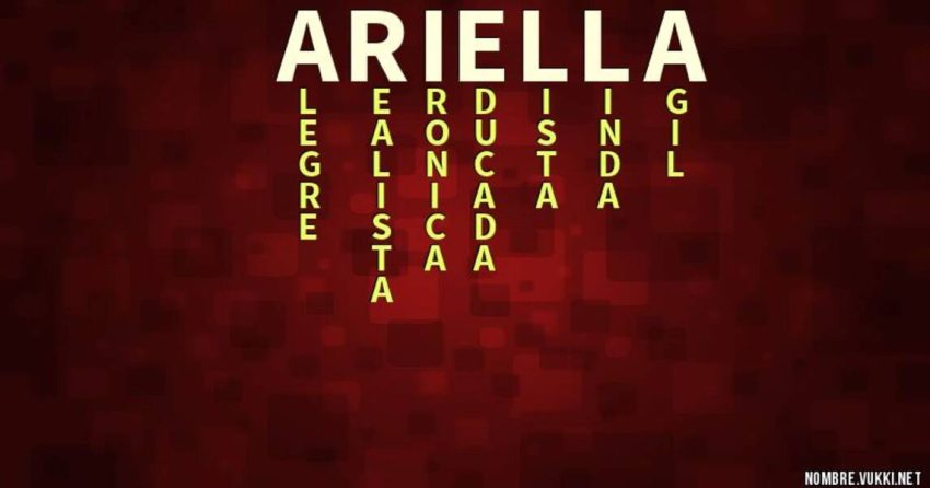 El nombre Ariella