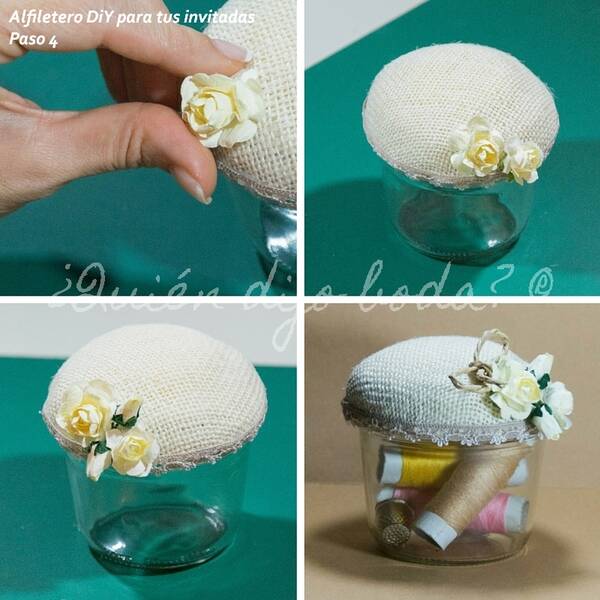 Cómo hacer un alfiletero con un tarro?