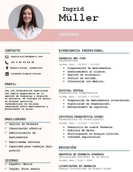 Cómo redactar un CV de farmacéutico?