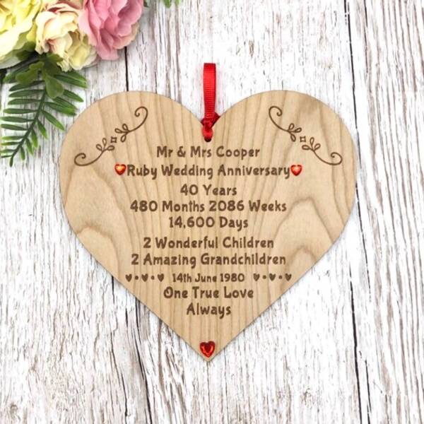 Qué regalar a los padres por su aniversario de bodas de rubí?